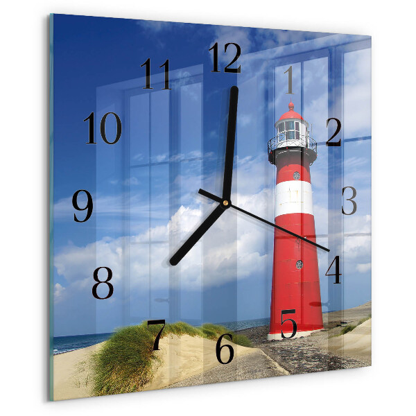Wanduhr aus glas Leuchtturm