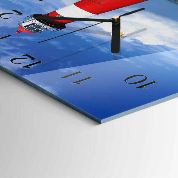Wanduhr aus glas Leuchtturm