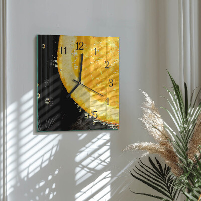 Wanduhr aus glas Zitronensäure