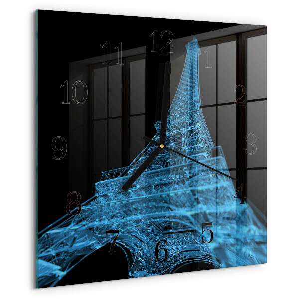 Wanduhr aus glas Eiffelturm Paris