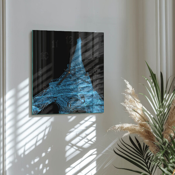 Wanduhr aus glas Eiffelturm Paris