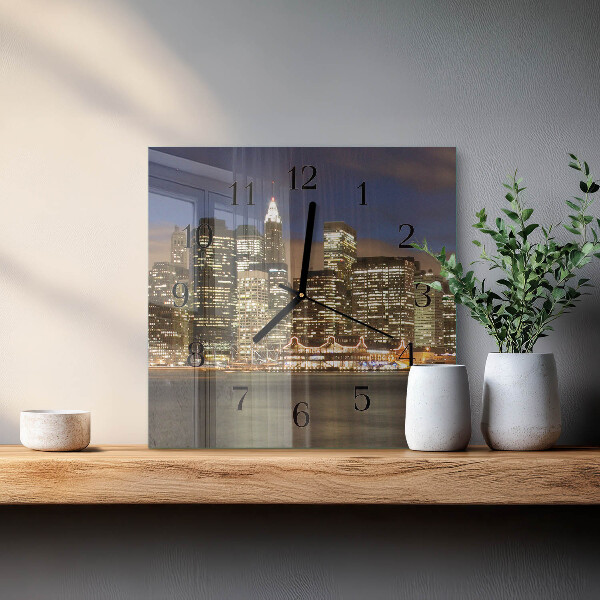 Wanduhr aus glas Horizont