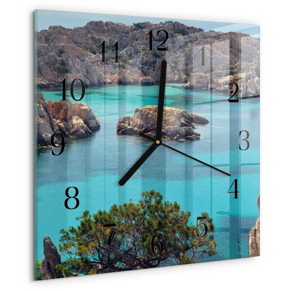 Wanduhr aus glas Meereslandschaft