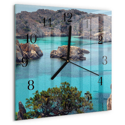 Wanduhr aus glas Meereslandschaft