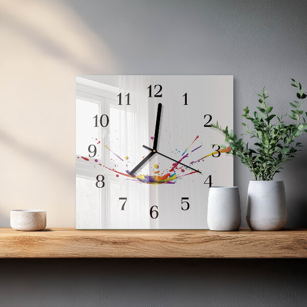 Wanduhr aus glas Flecken