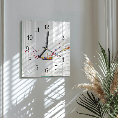 Wanduhr aus glas Flecken