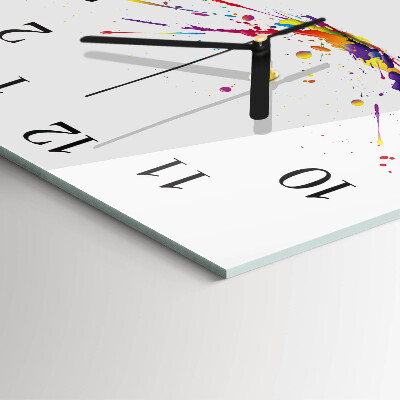 Wanduhr aus glas Flecken