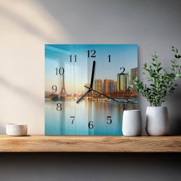 Wanduhr aus glas Eiffelturm Paris