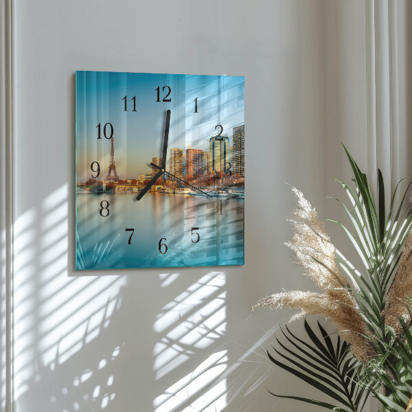 Wanduhr aus glas Eiffelturm Paris