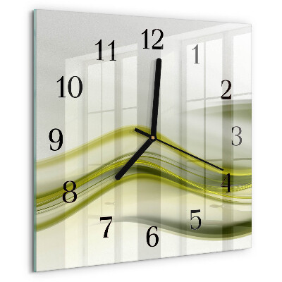 Wanduhr aus glas Abstrakte Linien