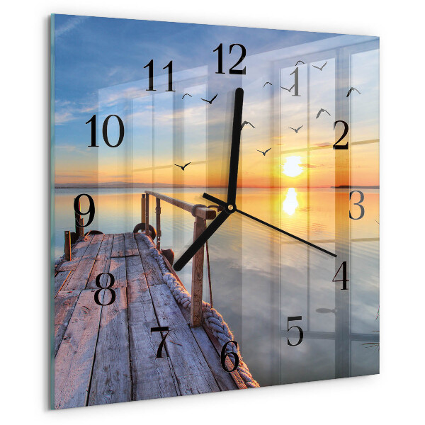 Wanduhr aus glas Pier