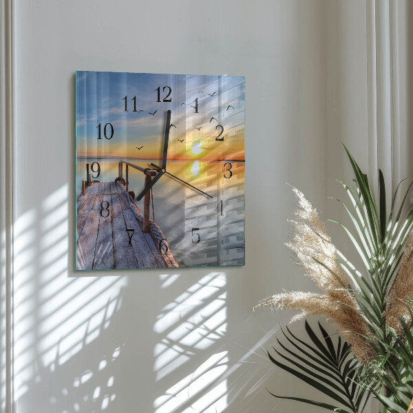 Wanduhr aus glas Pier