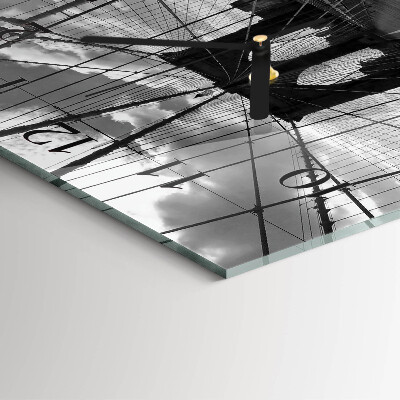 Wanduhr aus glas Brücke