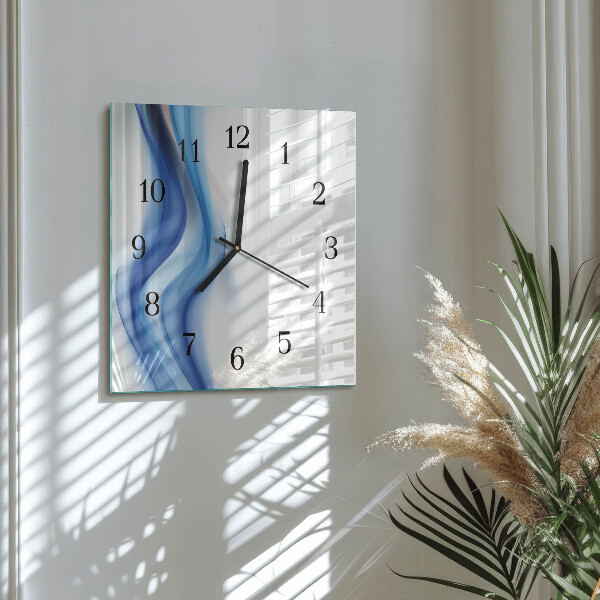 Wanduhr aus glas Abstrakter Rauch