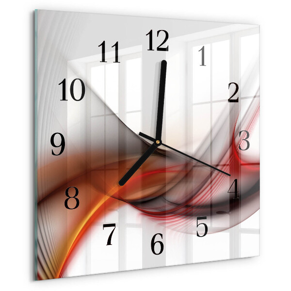 Wanduhr aus glas Abstrakte Linien
