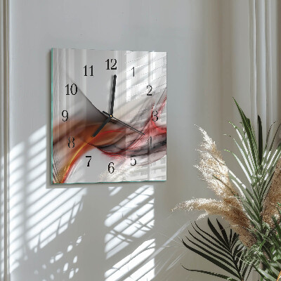 Wanduhr aus glas Abstrakte Linien