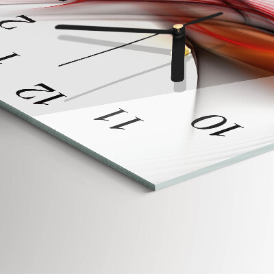 Wanduhr aus glas Abstrakte Linien