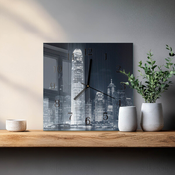 Wanduhr aus glas Horizont