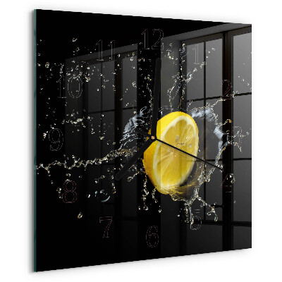 Wanduhr aus glas Zitronensäure