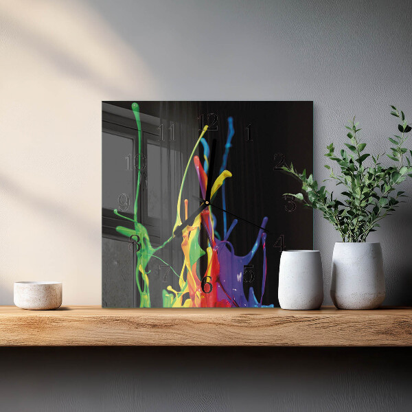 Wanduhr aus glas Farbe