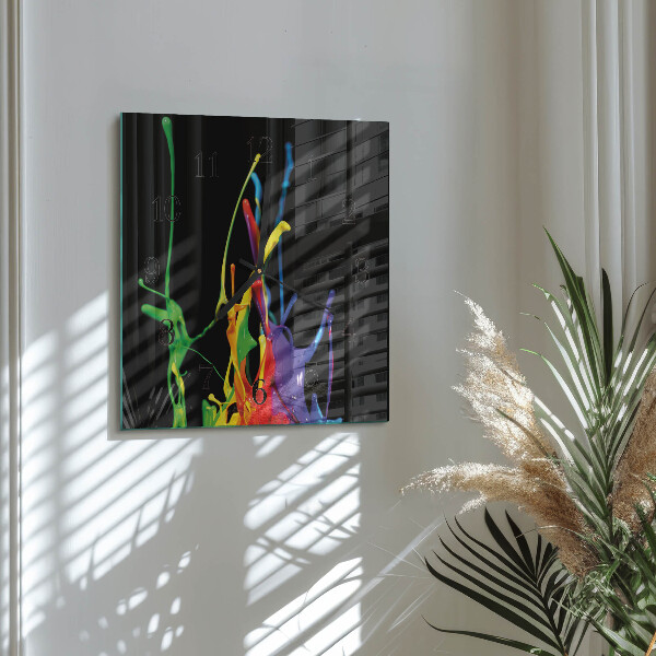 Wanduhr aus glas Farbe