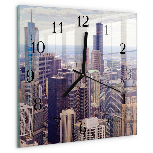 Wanduhr aus glas Horizont