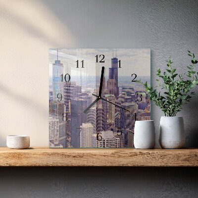 Wanduhr aus glas Horizont
