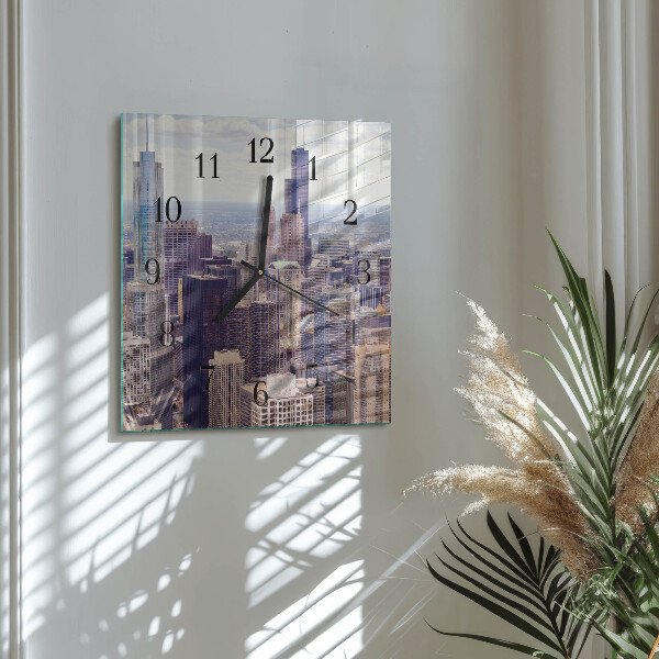 Wanduhr aus glas Horizont