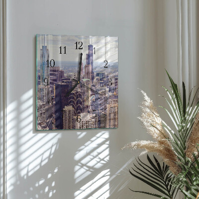 Wanduhr aus glas Horizont