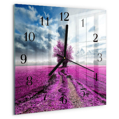 Wanduhr aus glas Feld