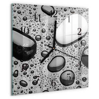 Wanduhr aus glas Steine