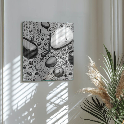 Wanduhr aus glas Steine