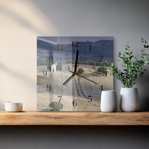 Wanduhr aus glas Landschaft