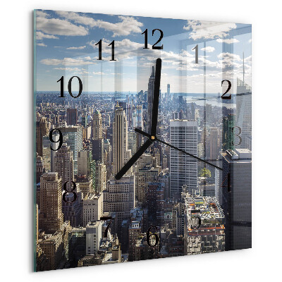 Wanduhr aus glas Stadt