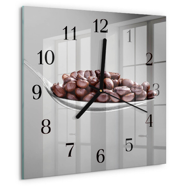 Wanduhr aus glas Ein Löffel Kaffee