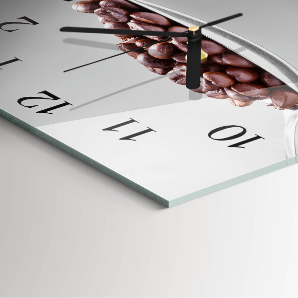 Wanduhr aus glas Ein Löffel Kaffee