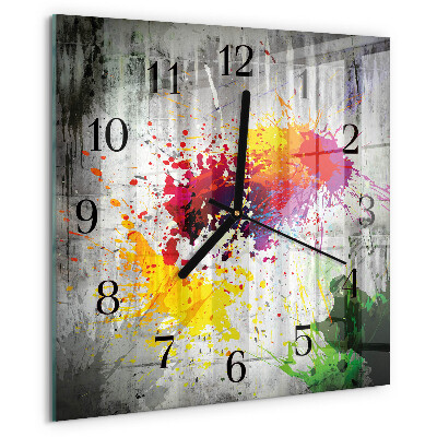 Wanduhr aus glas Flecken