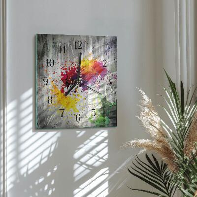 Wanduhr aus glas Flecken