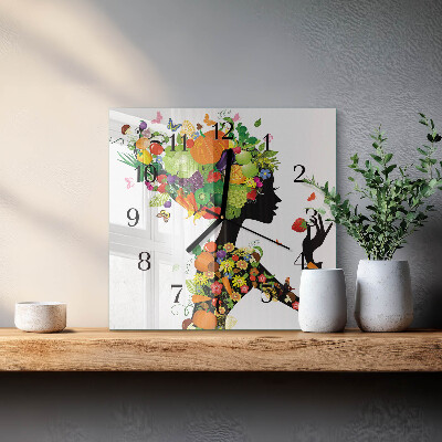 Wanduhr aus glas Stück