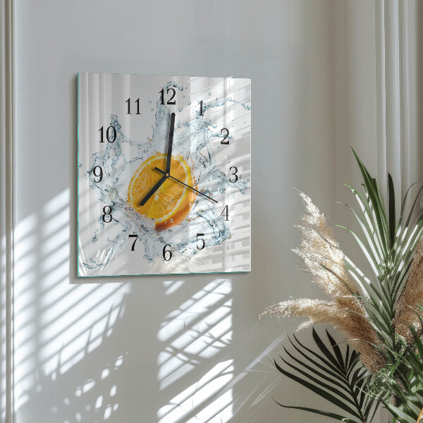 Wanduhr aus glas Wasser