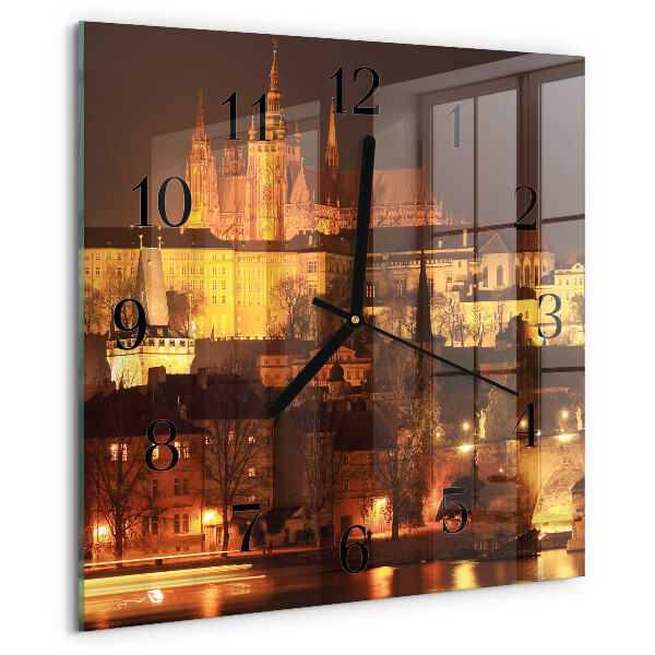 Wanduhr aus glas Prag