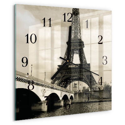 Wanduhr aus glas Paris