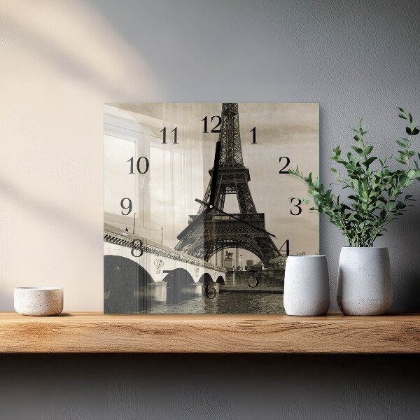 Wanduhr aus glas Paris