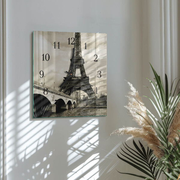 Wanduhr aus glas Paris