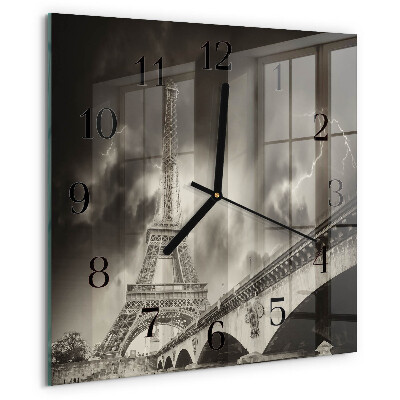 Wanduhr aus glas Paris