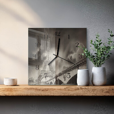 Wanduhr aus glas Paris