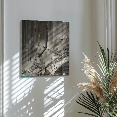 Wanduhr aus glas Paris