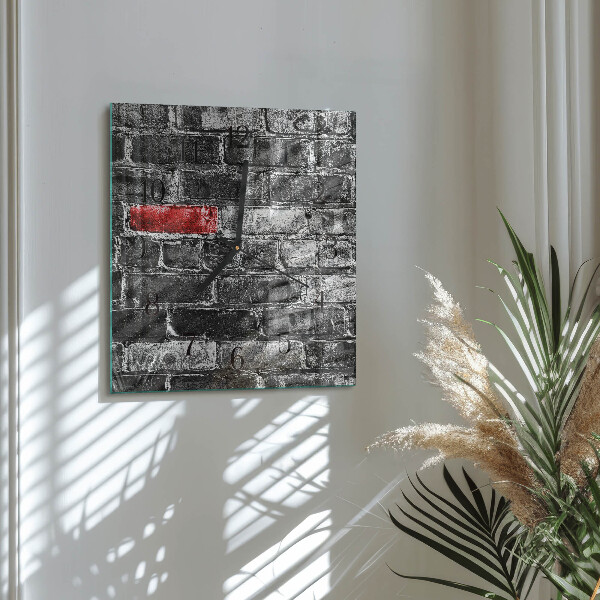 Wanduhr aus glas Ziegel