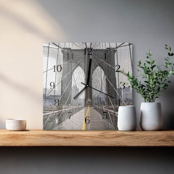 Wanduhr aus glas Brooklyn Bridge