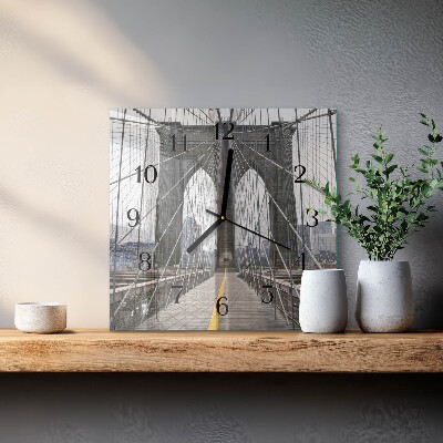 Wanduhr aus glas Brooklyn Bridge